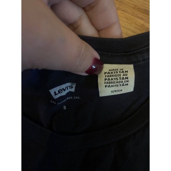 Levi's women's black classic logo single stitch short sleeve t-shirt size small - Picture 7 of 8